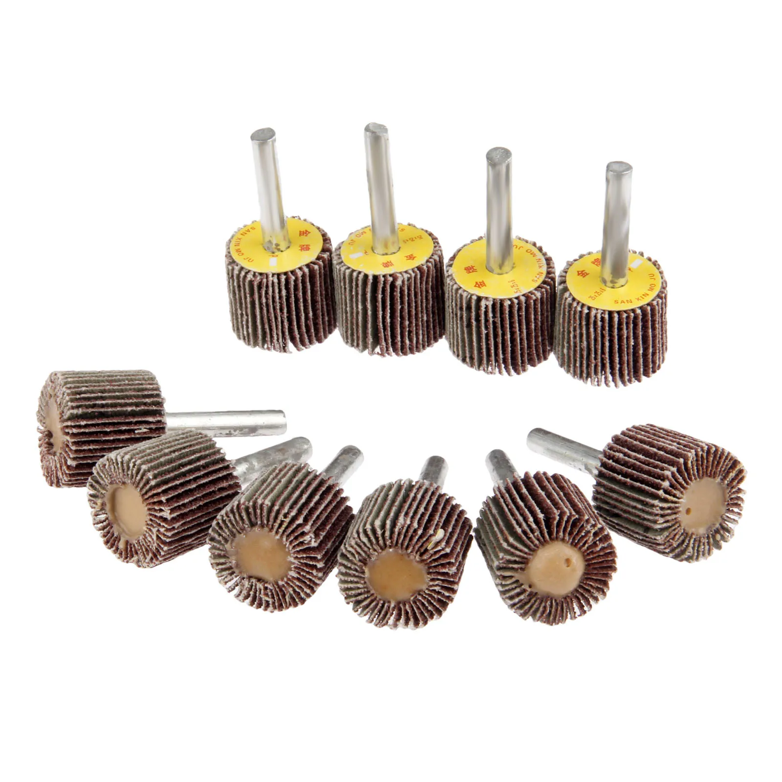 DRELD 10Pcs 25mm Grinding Buffing Sanding Sandpaper Drill Flap Wheel