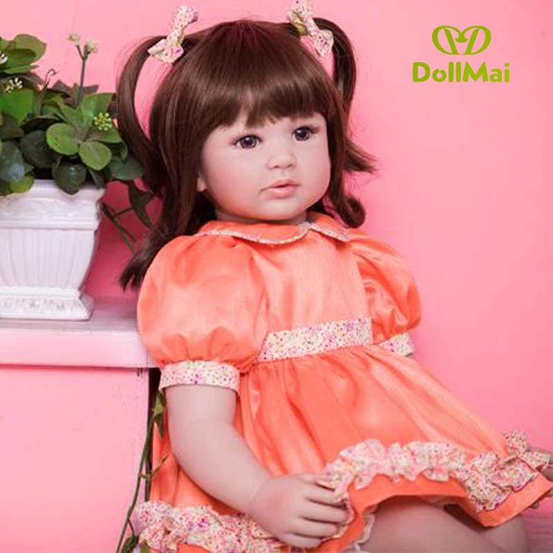 

60cm Silicone Reborn Baby Doll Toys 24inch Princess Toddler modeling reborn baby dolls Girls Brinquedos play house toys