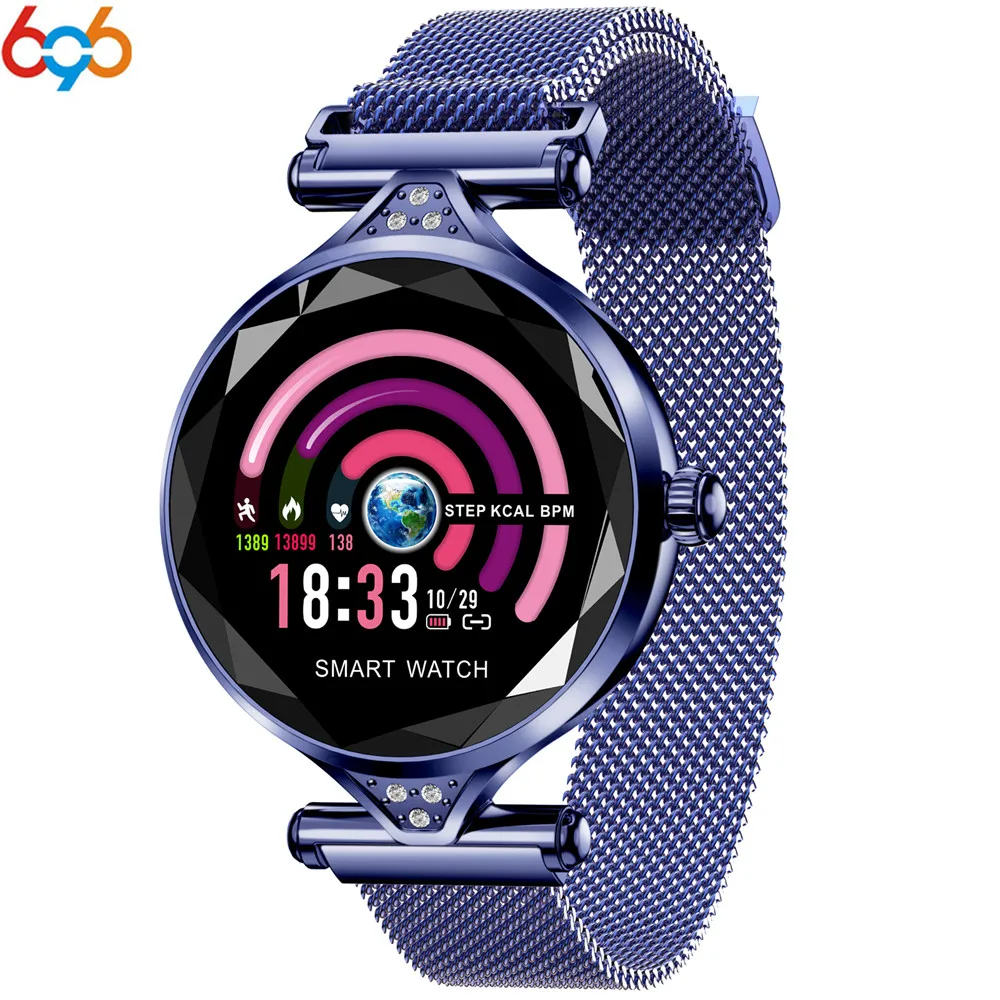 

696 H1 smart watch women heart rate blood pressure fitness pedometer female physiological cycle waterproof smartwatch reloj