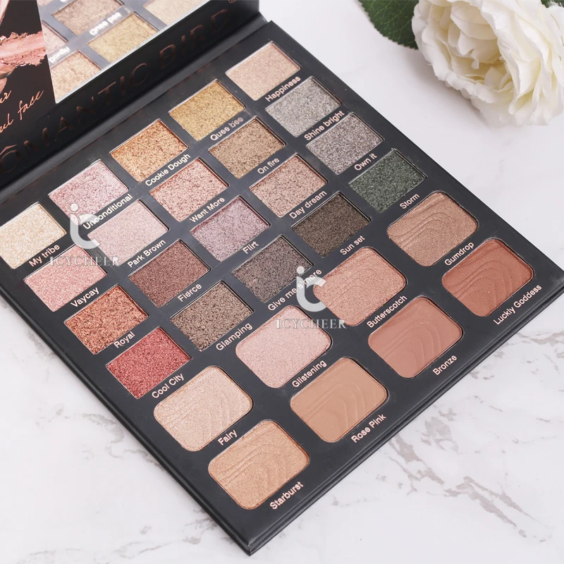  ICYCHEER Professional 28 Colors Eyeshadow Palette Glitter Shimmer Matte Eyeshadow Pallete Pigment S