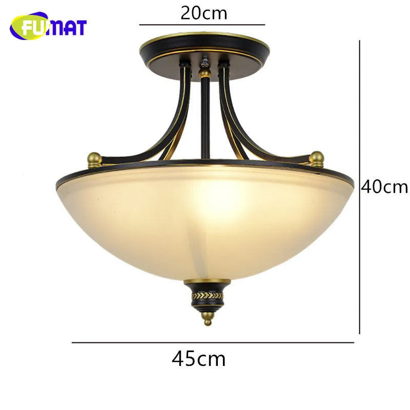 Simple European Style Country Ceiling Lamps American Retro Plafond Light Restauratn Study Iron Antique Glass Semi Ceiling Lights Simple European Style Country Ceiling Lamps American Retro Plafond Light Restauratn Study Iron Antique Glass Semi Ceiling Lights