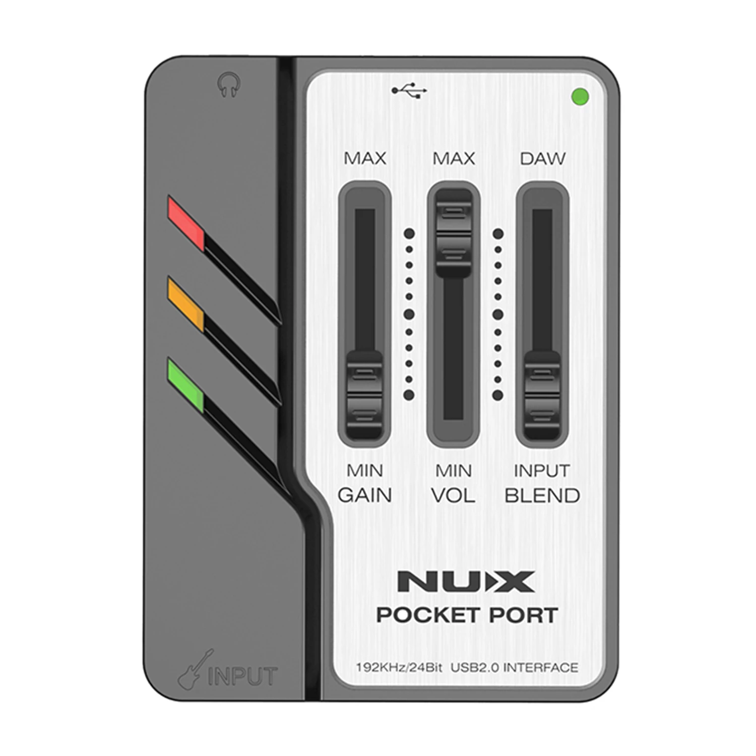 NUX Pocket Port Portable Guitar USB Audio Interface In/Out Volume