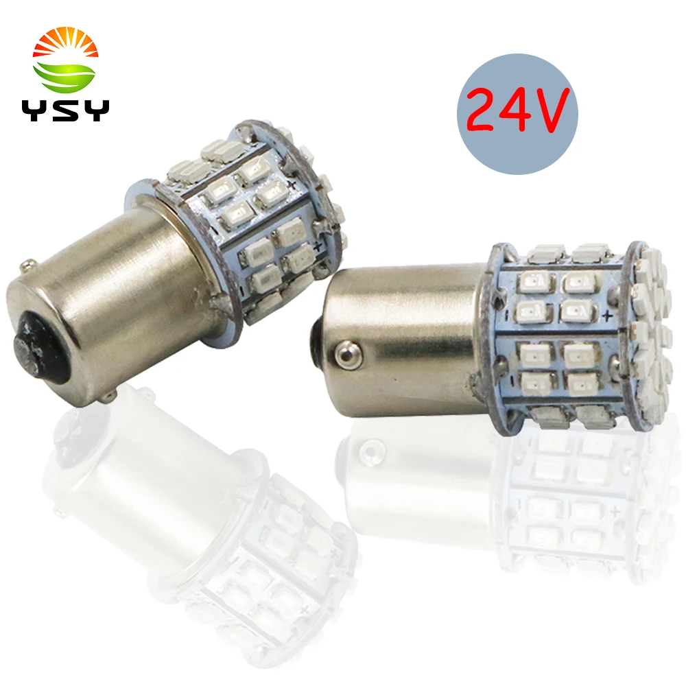 YSY 100x24V белый 1206 50 SMD Светодиодные лампы S25 1156 BA15S P21W резервный задний фонарь для