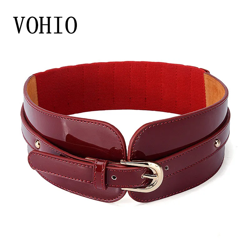 VOHIO ceinture пояс женский черный эластичный и эластичный пододеяльник широкий пояс pearlite слой карамельный цвет осень зима