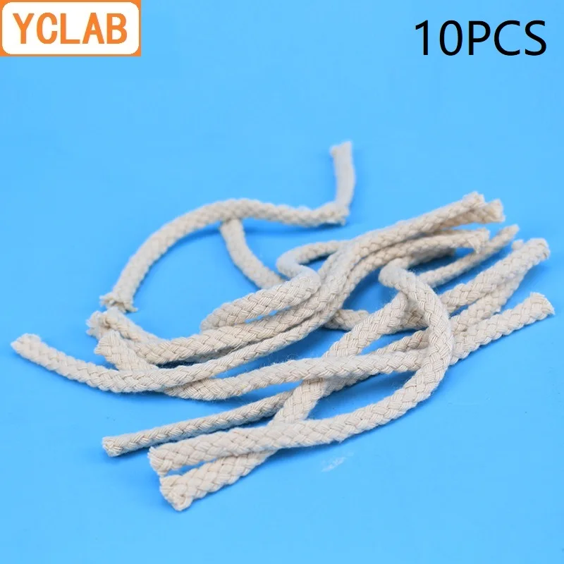 YCLAB 10PCS 20cm Wicks Glass Alcohol Lamp Wick Laboratory Chemistry Equipment