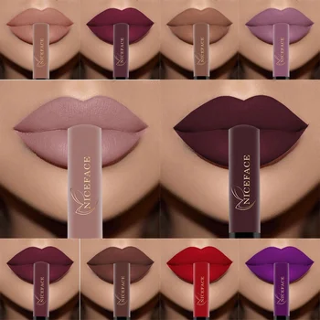 

Niceface Sexy Long Lasting Waterproof Ultra Matte Liquid Lipstick Moisturizer Velvet Lipstick Lip Cosmetic Beauty Makeup