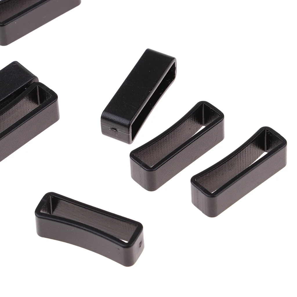 Keeper Belt Loop 50pcs Plastic Keeper Belt Loop Square Loop Buckle Dog Collar Harness Backpack 15/20/25/32mm 