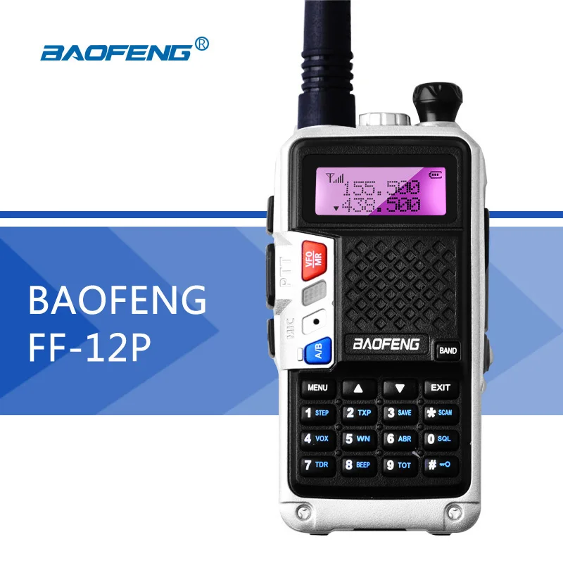 

Baofeng Walkie Talkie BF-12P Portable Long-range Two-way Radio FM VOX Flashlight Dual Band VHF UHF 5W Hunting Radio