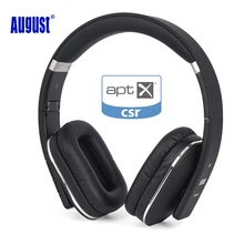August EP650 Bluetooth Wireless Headphones Over Ear Stereo Headphone with Microphone/NFC/3.5mm Audio In aptX Headset for TV,PC