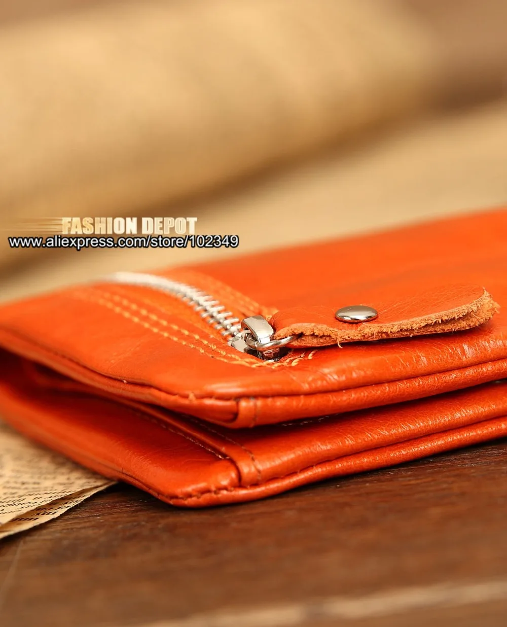 Fashion Oil waxed Genuine Leather Wallet for Women Simple Stye Women's Luxury Real Leather Wallet with Zipper  (19)