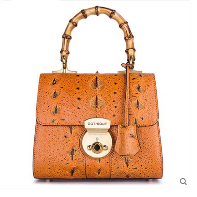 

gete 2019 new Imported Russian sturgeon skin handbag handbag leather fashion lock bag single-shoulder bag fish skin bag lady