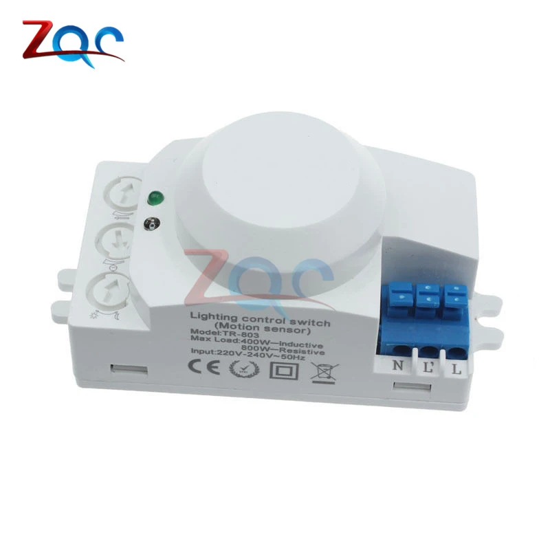 Etouch AC220-240V 5.8GHz 360 Degree Time Setting Microwave Sensor Radar Body Sensor Motion HF Detector Light Switch