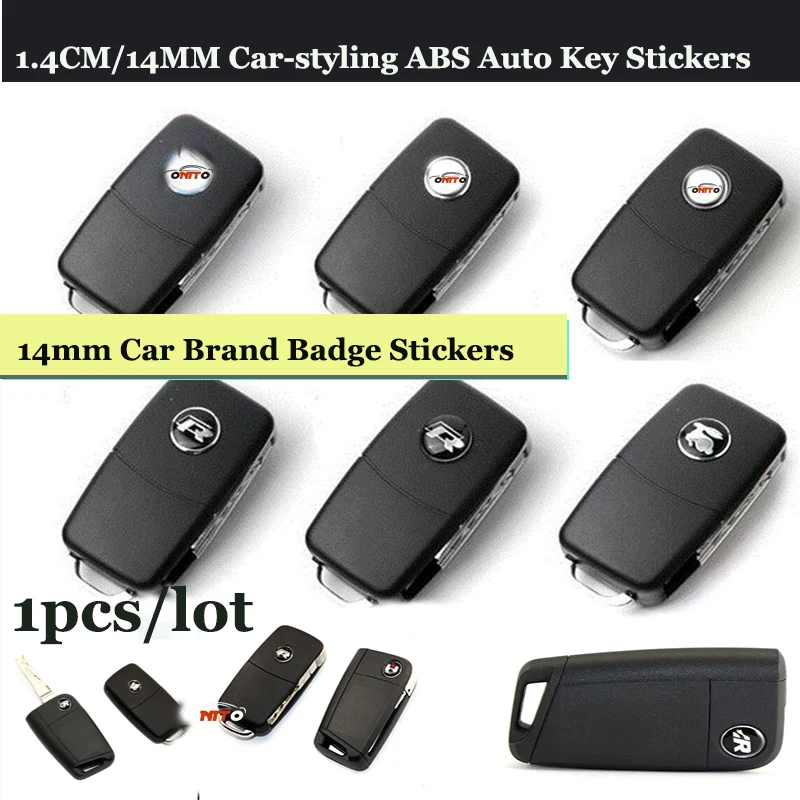 

New 1.4CM 14MM Car Brand Auto Key Stickers emblem badge Car Key Decals For bmw Audi Skoda VW Honda Nissan Mazda Kia Audi Fiat...