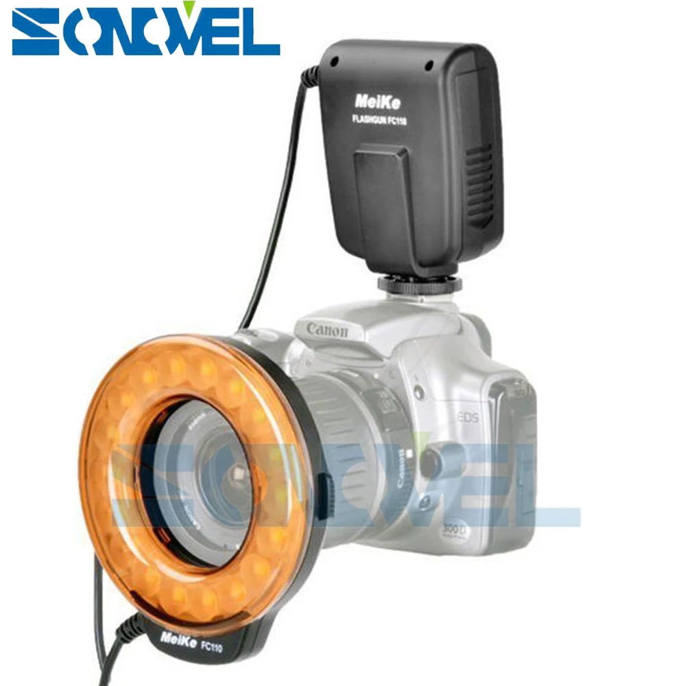 Meike FC-110 FC110 светодиодный Кольцевая вспышка для макросъемки для светильник для Nikon D500 D5 D7500 D3400 D3300 D810 D800 D750 D7200 D5600 D5500 D5300 D5200