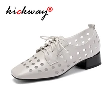 Женская обувь; женская обувь из натуральной кожи на плоской подошве; летние женские оксфорды на плоской подошве с вырезами; женская обувь; повседневные женские лоферы; женская обувь; размеры 34-40