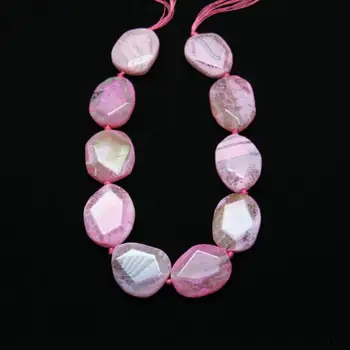 

Pink Color Natural Dragon Veins Achate Beads,Large Slab Oval Shape Beads,for DIY Pendant Jewelry,for Girlfriend Gifts,9PCS