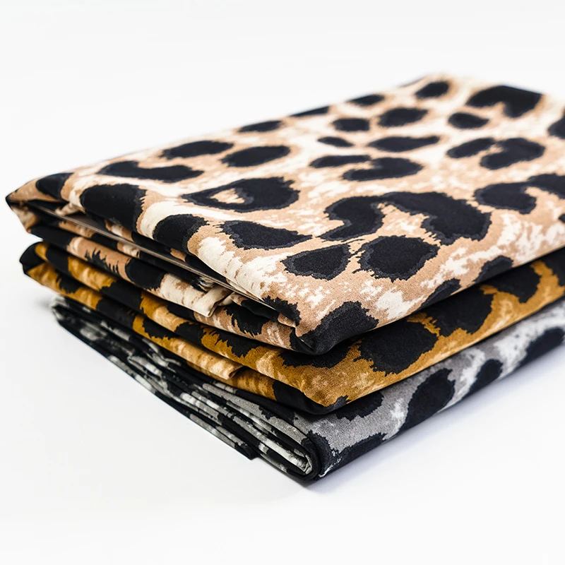 Высококачественная винтажная нигерийская шифоновая ткань с леопардовым принтом для платья и шарфа 100*150 см tj0415