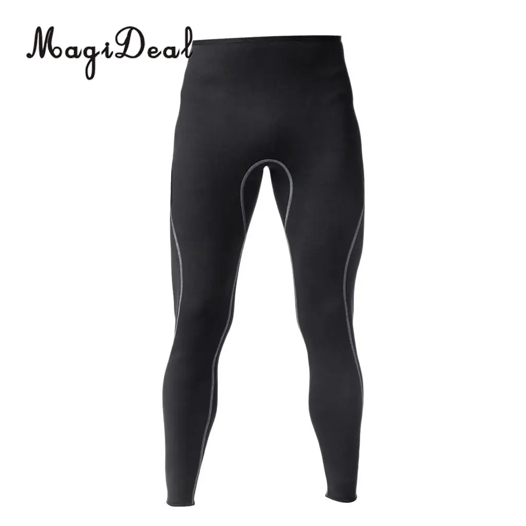 Mens 3mm Black Neoprene Wetsuit Pants Scuba Diving Snorkeling Surfing Swimming Warm Trousers Leggings Tights Size S-XL