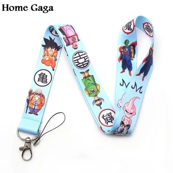 

10pcs/lot Homegaga Dragon ball Son goku cartoon lanyards neck straps for phones id card holders keychain webbing D1181