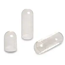 Capsules à gélatine transparentes, boîte/Carton/taille 000 vide, tailles 000 #, séparées, 1000 unités