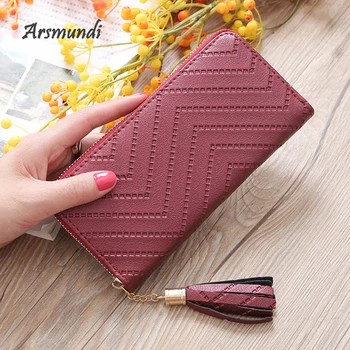 

Arsmundi New Simple Personality Ladies Purse Long Clutch Handbags Student Wallet Zipped Wallet Mobile Phone Pack Card Holders