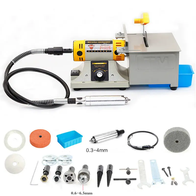 

High Quality 110V TM3 Gem Jewelry Rock Polishing Buffer Bench Lathe & Polisher Machine USA