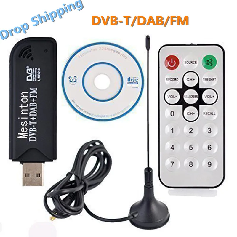 

Useful Usb2.0 DAB FM DVB-T RTL-SDR Dongle vara FC0012 SDR Digital TV Tuner Receiver IR remoto com antena, Dropshipping