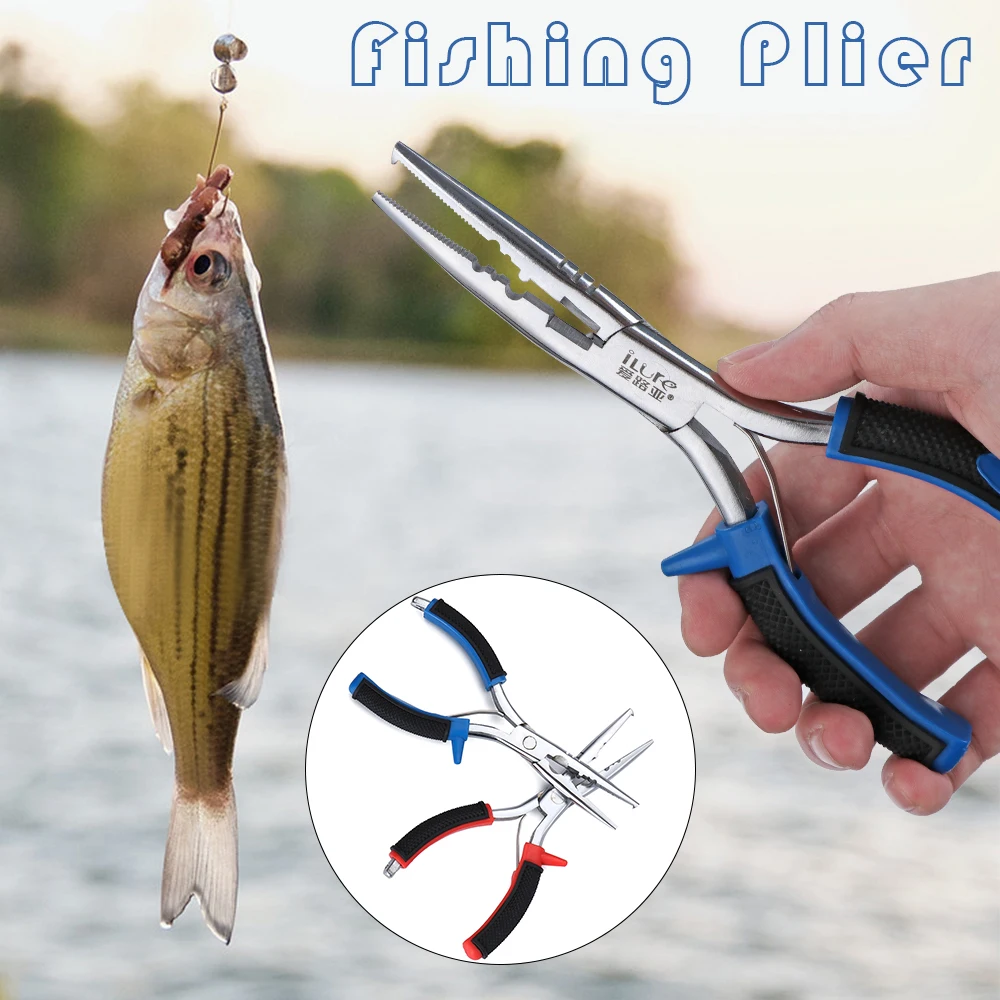 

1PC Multifunctional Hook Remover Bait Line Cutter Stainless Steel Rubber Fishing Pliers Lure Scissors ClipperTool Fishing Tackle