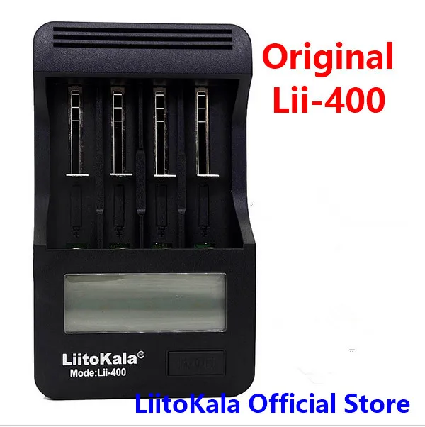 LiitoKala lii-400 lcd 3,7 V/1,2 V AA/AAA 18650/26650/16340/14500/10440/18500 зарядное устройство с экраном+ 12V2A адаптер+ выход 5 V 1A