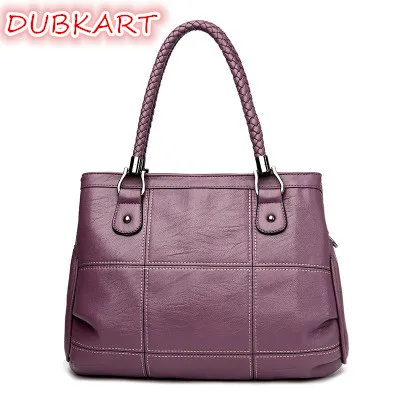 

Leather handbag vogue of new fund of 2019 hand the bill of lading shoulder slope soft leather satchel joker wave packet