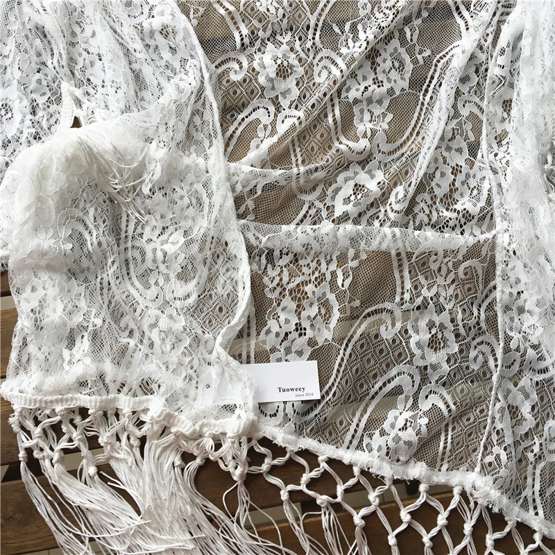 Blusas 2019 Летняя женская обувь Кружевное платье с длинными рукавами и кружевом