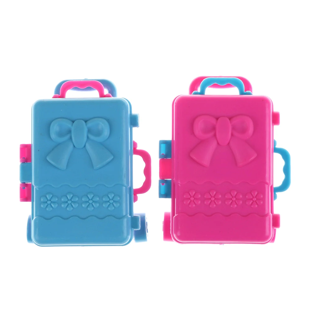 Plastic Travel Box For Doll Educational Classic Toy DIY Children Kids Baby Pretend Play