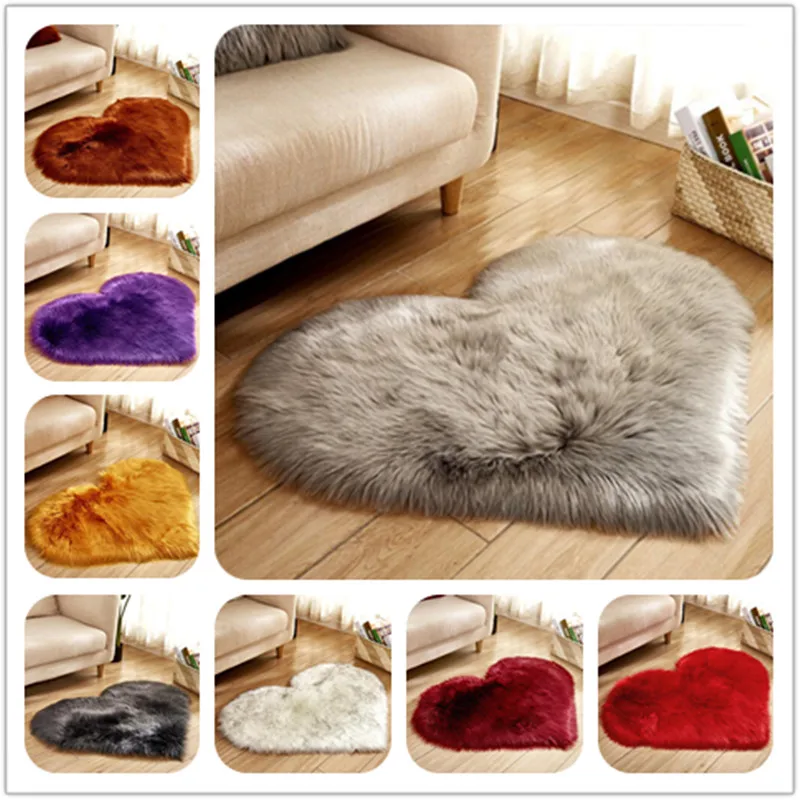 Мягкий шерстяной ковер с сердечком, гостиная, кофейная настольная подушка, диван, плюшевый коврик матрас для спальни, розовый, красный, плавающий коврик на окно