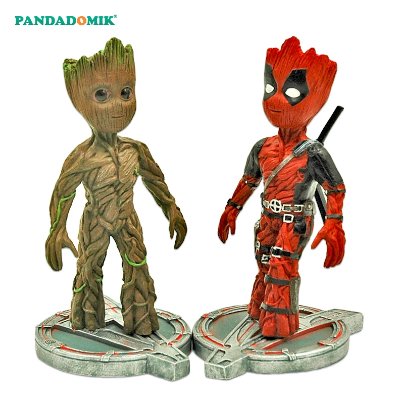 

Pandadomik New Groot Resin Toy Figure Deadpool Model Avengers Hulk Action Toy Figurine Marvel Toys for Children Kids Gifts
