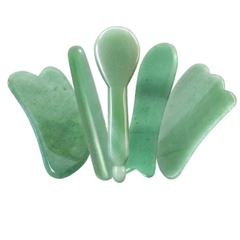 

1PCS Eyes Face Natural Green Aventurine Board Facial Scraping Piece Scrapping Plate Face Hot Sale Health Care Massage Tool EK