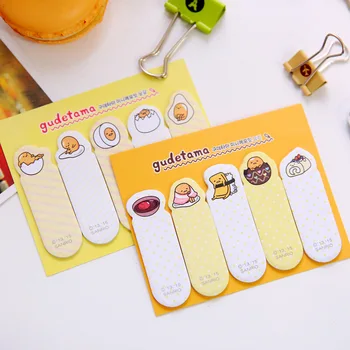 

New Creative Cute Cartoon Gudetama Lazy Egg Self-Adhesive Memo Pad Sticky Notes Post Bookmark School Office Supplies