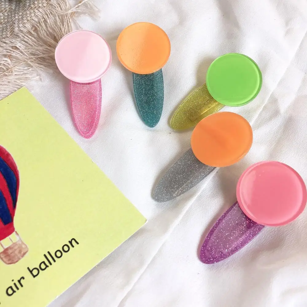 

Shiny Candy Color Ball Cartoon Hair Clips For Women Flower Bow Hair Accessories BB Clip Hairpins Barrettes Hairgrips for Girls
