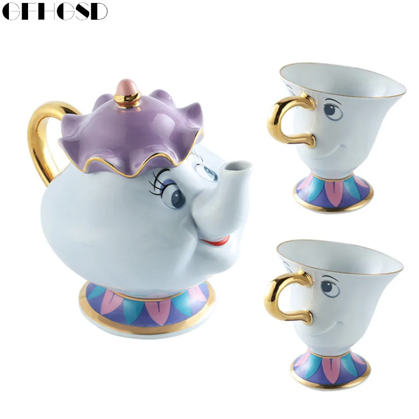 Beauty And The Beast Tea Set Mrs Potts Chip Teapot Cup Ceramics Creative Gift