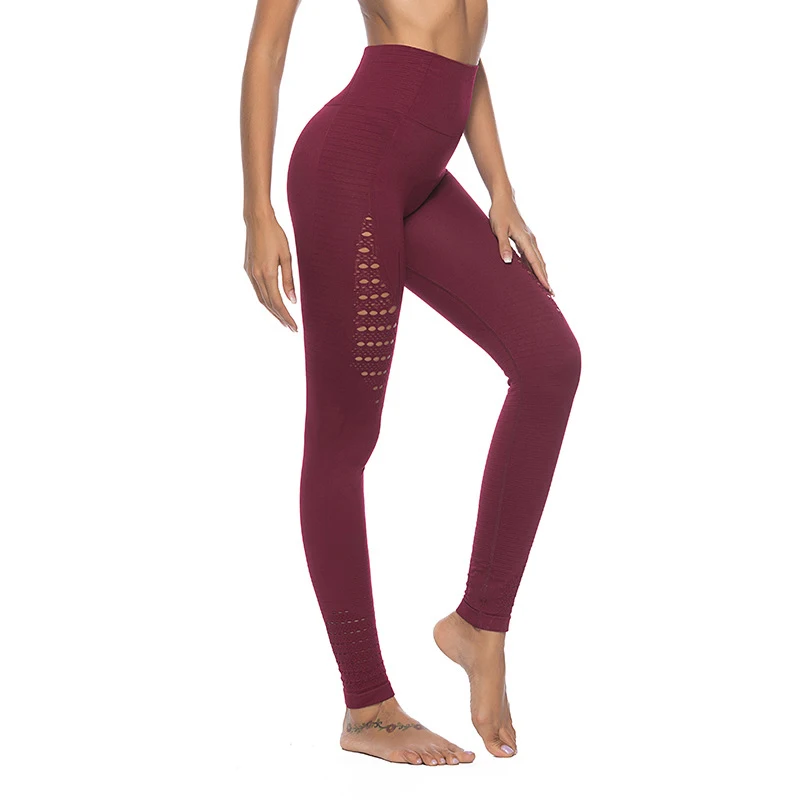 MAIJION открытые штаны для йоги женские с высокой талией тонкие леггинсы для фитнеса спортивные дышащие эластичные Легинсы женские штаны для йоги