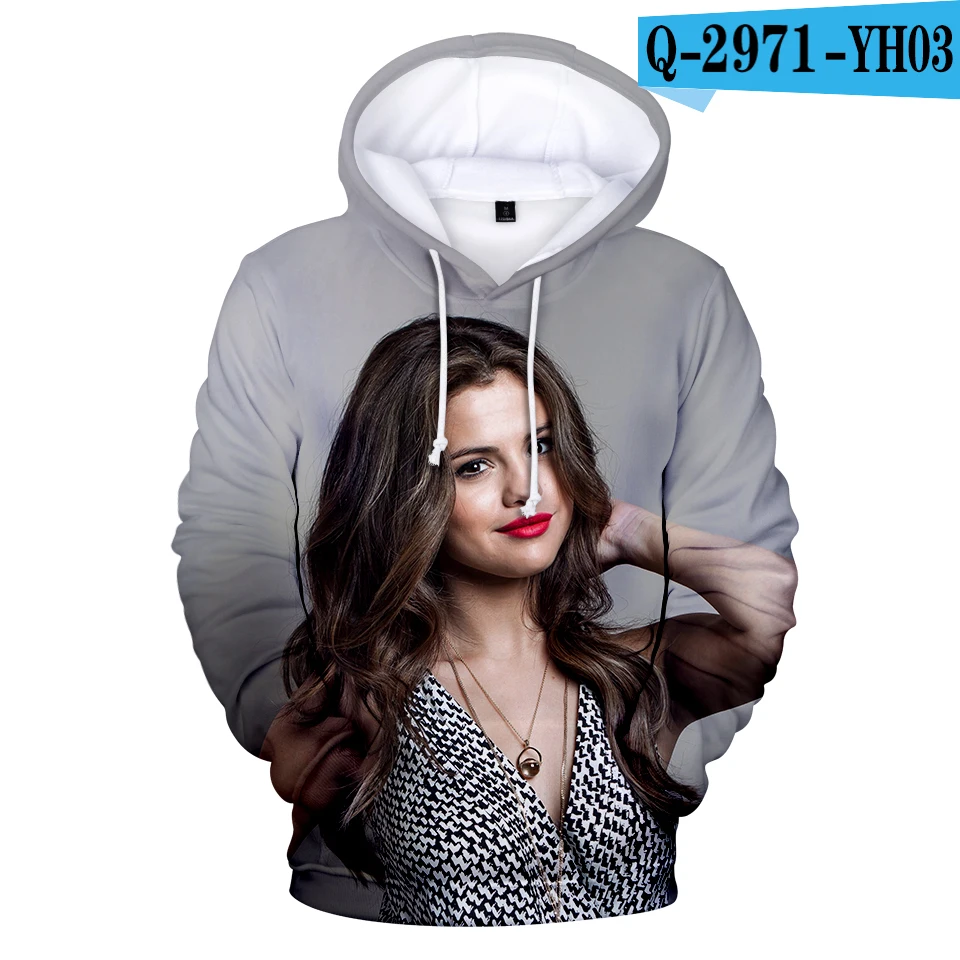 Aikooki Selena Gomez толстовки для мужчин и женщин толстовка осень тонкий с капюшоном певица Селена Гомес мальчик/девушки загрязнитель - Цвет: As Picture