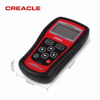 

New Auto Diagnostic Tool KW808 OBD2 Scanner Code Reader CAN Engine Reset Tool KONNWEI 808 with Diagnostic Cables and Connectors