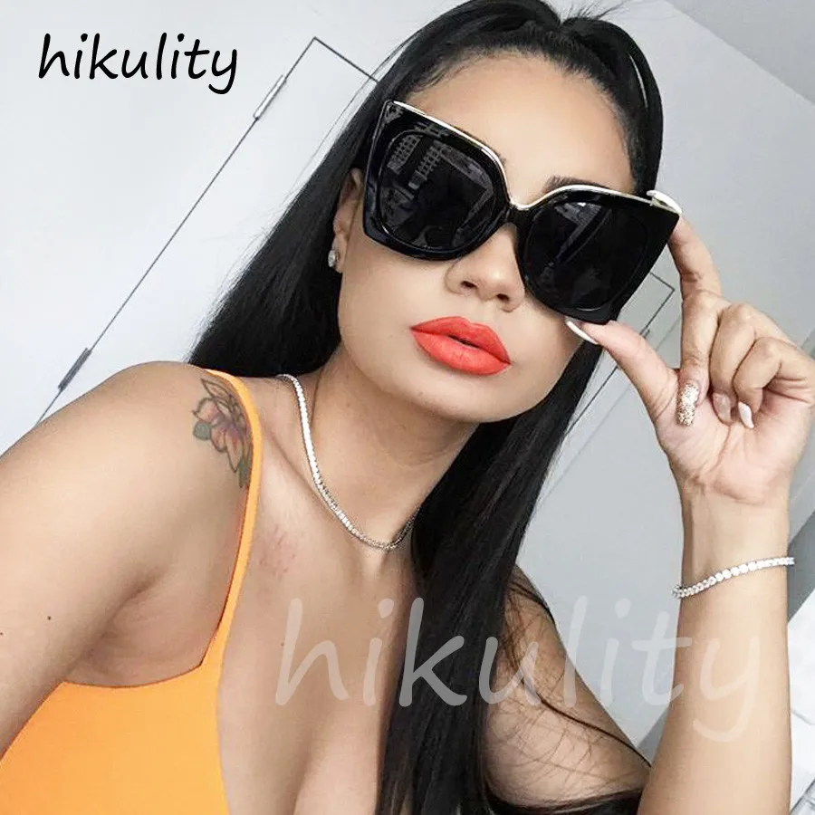 

90408a New 2019 Oversized Vintage Sunglasses Women Brand Designer Large Frame UV400 Protection Luxury Sun Glasses Female