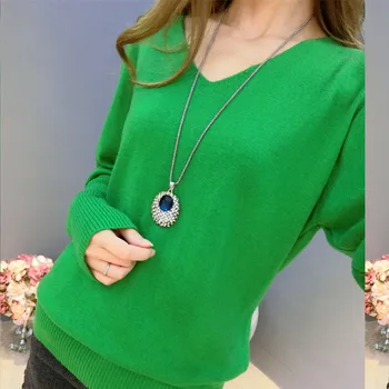 

2020 New Knit Sweater Cashmere Women Ladies Long Sleeve Sweater Pullovers Basic Outerwear Femininas Clothes 11 Color S-XXL