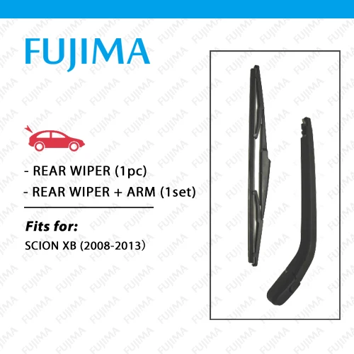 FUJIMA Rear Wiper Blade and Arm for SCION XB (2008 2013) Back Window