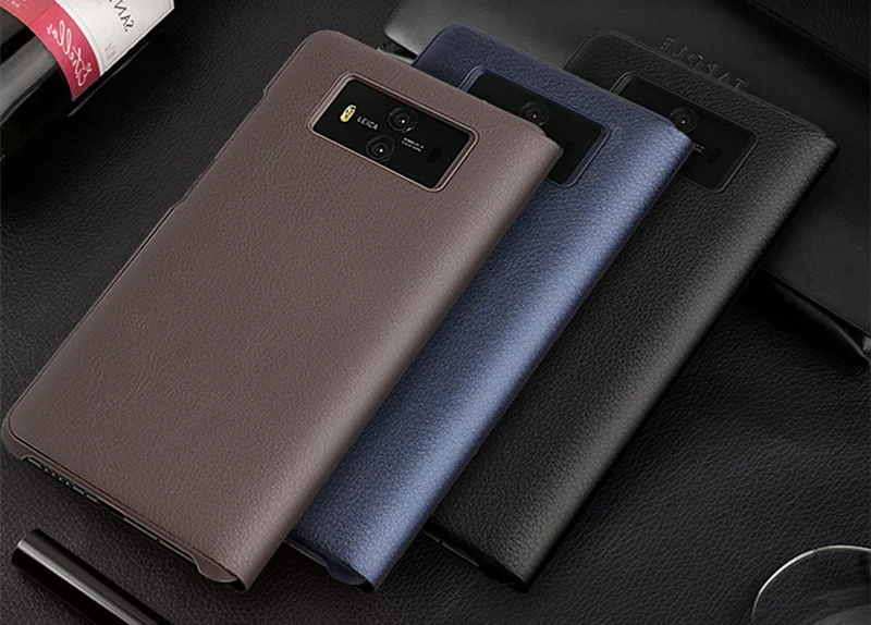 Smart View Flip Cover Auto Sleep Wake Up Phone Carrying Bag Scratch Resistant PU Leather Case For Huawei Mate 10 Mate9 Pro Cases