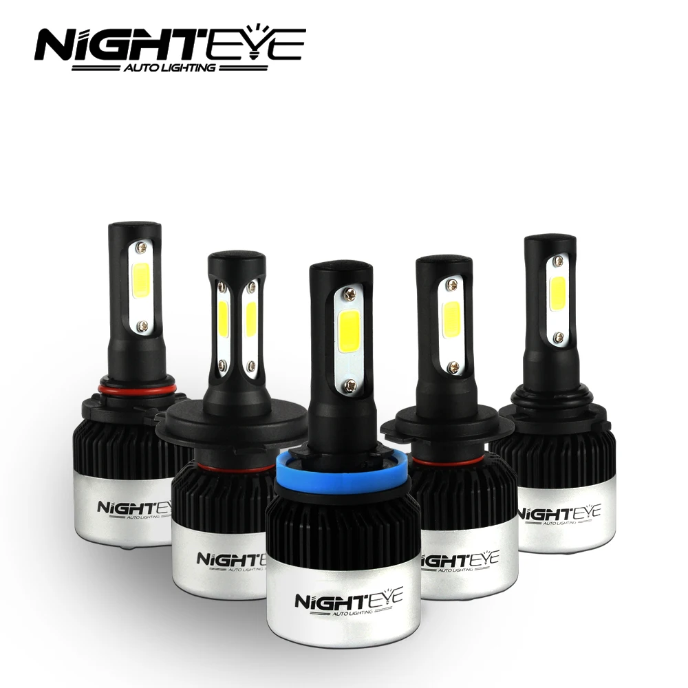 NIGHTEYE 9006 HB4 LED Headlight Kit 10000LM High or Low Beam Lamps Bulbs 6500K