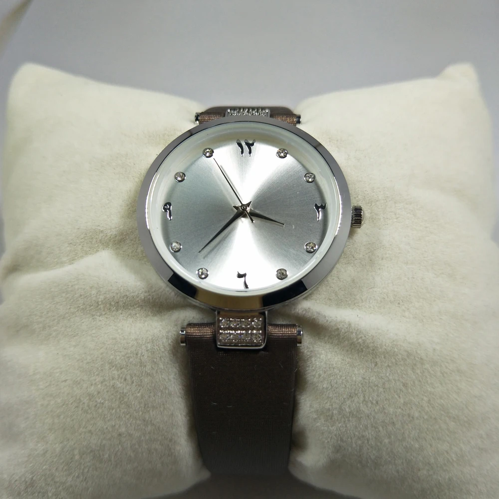 

Germany Design Muslim Watch Women Leather Band Arabic Dial Watch