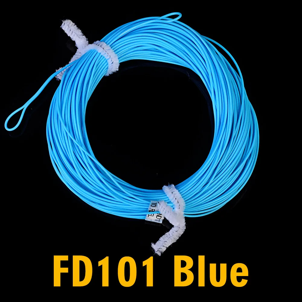 PRO BEROS 100FT Вес вперед плавающей Fly лески WF-2F/3F/4F/5F/6F/7F /8F Fly Line Зеленый мох/оранжевый/Fluo желтый Цвет - Цвет: Синий