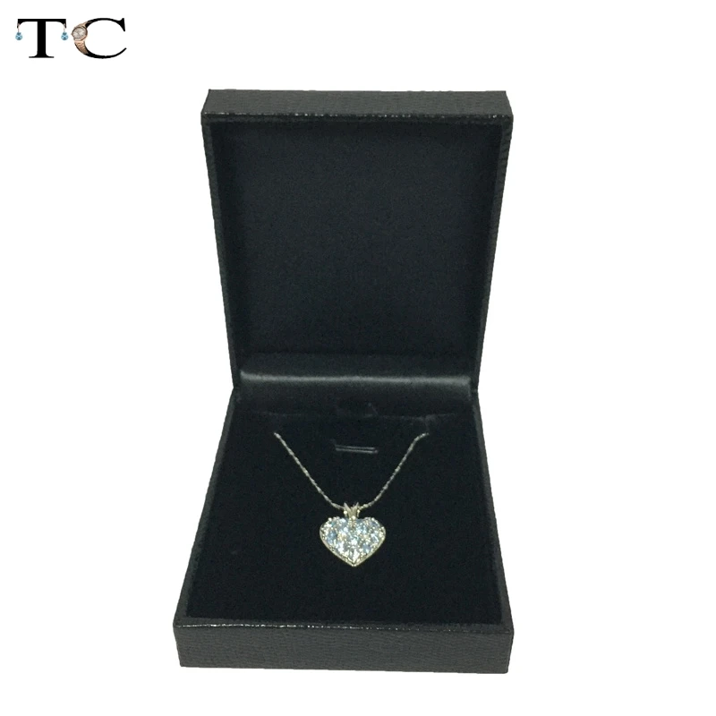 

Black Leatherette Pendant Box High Quality Jewelyr Box Earrings Gift Box 6.5*8*2.8cm