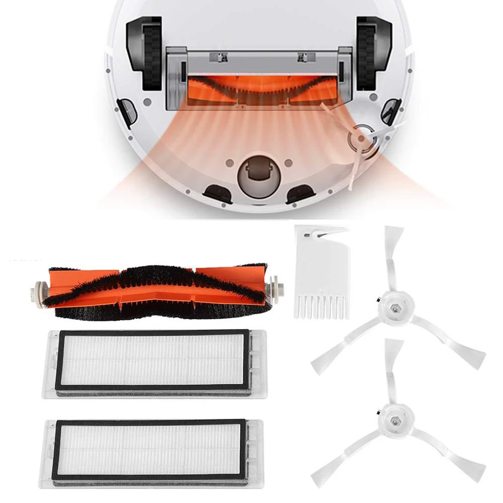 Economic Invisible Wall Side Brushes Filter Rolling Bush 5PCS Set For Xiaomi Mi Robot Vacuum Smart Cleaner Accessories